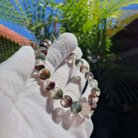 Phantom of Evolution – Natural Four Seasons Phantom Crystal Bracelet 8.8-9.3mm
