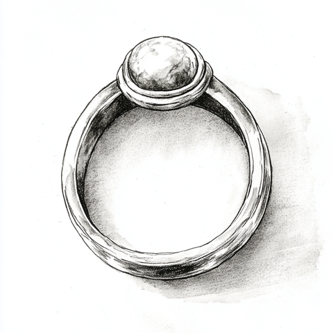 Silver Ring band / Charm / Pendant