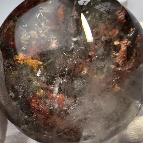 Four seasons | Natural garden phantom quartz crystal ball