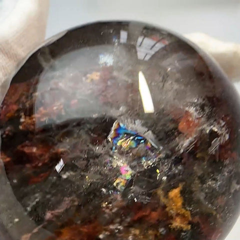 Four seasons | Natural garden phantom quartz crystal ball