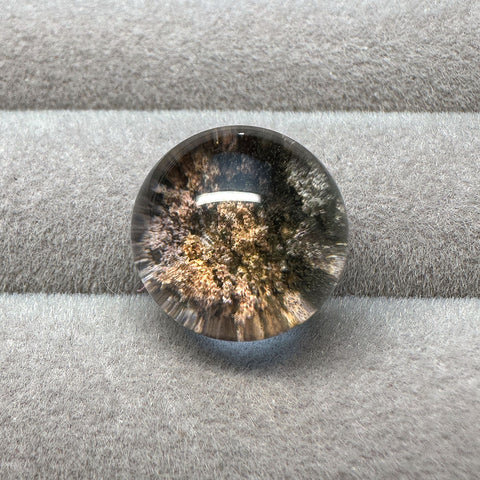 Natural Garden Phantom Quartz, Nearly Flawless, 13.5 mm