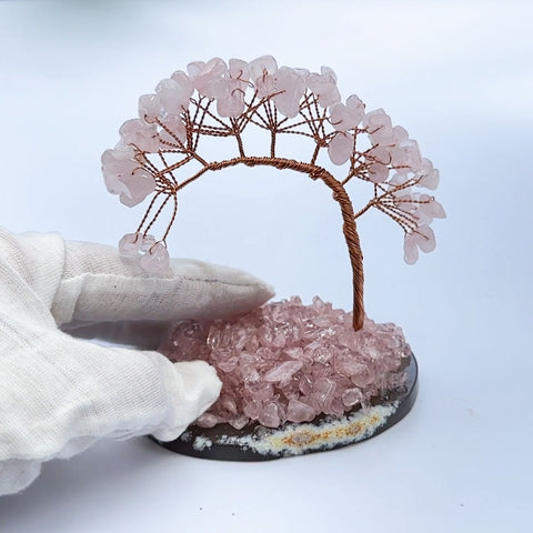 Pink rose Quartz Money Tree